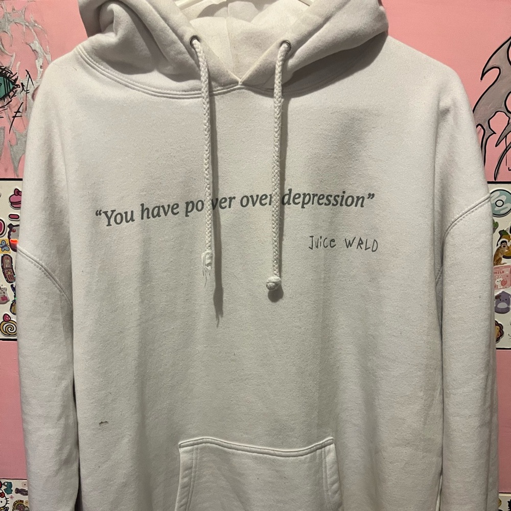 Juice Wrld Limited Edition White Hoodie Mens XL
